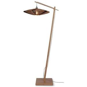 GOOD&MOJO Vloerlamp Iguazu - Bamboe|Jute Naturel|Zwart - 78x55x176cm