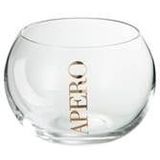 J-Line Apero glas - drinkglas - transparant & goud - 6 stuks - woonaccessoires
