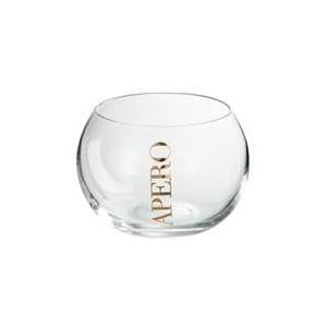 J-Line Apero glas - drinkglas - transparant & goud - 6 stuks - woonaccessoires
