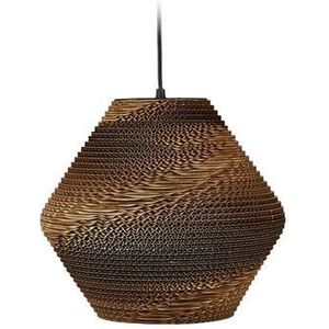 Villa Collection Alk hanglamp bruin - met zwart koord