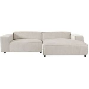 by fonQ Chunky Chaise Longue Rechts - Latte - Rib