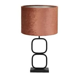 Light & Living Tafellamp Lutika|Gemstone - Zwart|Terra - Ø30x67cm