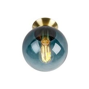 QAZQA Pallon - Art Deco Plafondlamp - 1 Lichts - 200 Mm - Blauw - Woonkamer - Slaapkamer - Keuken