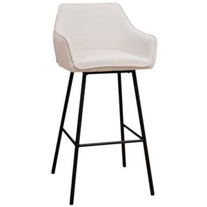 Bronx71® Scandinavische barkruk Andor gerecyclede stof beige 65-78 cm