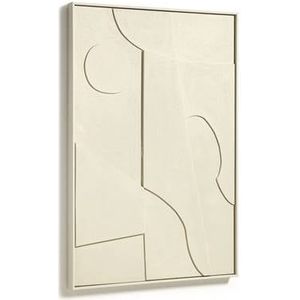 Kave Home Talin Abstract Schilderij - Beige 60 x 90 cm