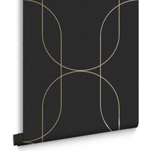 Graham & Brown - Vliesbehang - Palais Black & Gold - 10mx53cm