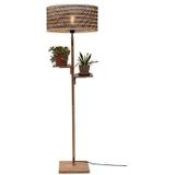 GOOD&MOJO Vloerlamp Java - Bamboe|Zwart - Ø50x158cm