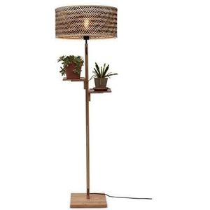 GOOD&MOJO Vloerlamp Java - Bamboe|Zwart - Ø50x158cm