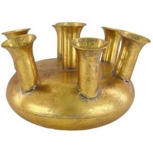 DKNC - Vaas metaal trompet - 45x45x26cm - Goud