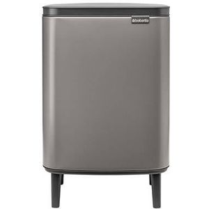 Brabantia Bo Hi Prullenbak - 12 liter - Platinum