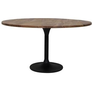 Light & Living Eettafel Biboca - Acacia Hout/Zwart - Ø140x78 cm