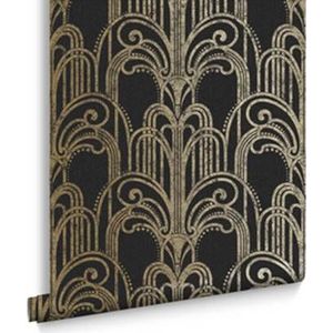 Graham & Brown - Vliesbehang - Art Deco Black Gold - 10mx53cm