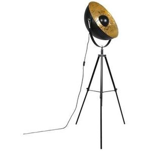 QAZQA Industriële vloerlamp tripod zwart - Magna 50 Eglip