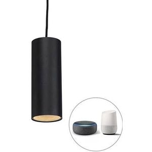 QAZQA Smart hanglamp zwart incl. WiFi GU10 - Tubo