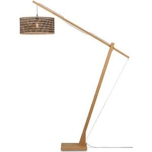 GOOD&MOJO Vloerlamp Java - Bamboe|Zwart - 175x50x207cm