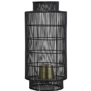 Light & Living - Tafellamp GRUARO - 24x24x52cm - Zwart