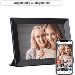 Zedar Digitale Fotolijst 10.1 inch - HD+ - Zwart - WiFi - IPS Touchscreen