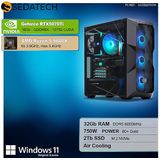 Sedatech Advanced Gaming PC - Desktop Computer - AMD Ryzen 5 9600X - Geforce RTX5070Ti - 32Gb DDR5 - 2Tb SSD M.2 - Windows 11