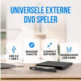 Strex - Externe DVD Speler - USB 3.0 - Geschikt voor Windows, Mac en Linux