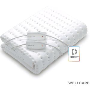 Wellcare WE167UBTHD Eco Fleece 2P elektrische warmte onderdeken met timer en 4D DWF technologie