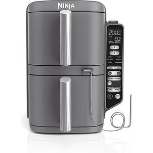 Ninja Double Stack Airfryer XXL - 9.5 Liter - Dubbele Gestapelde Lades - 6 Programma's - Inclusief Digitale Thermometer en Kookrekjes - SL451EU