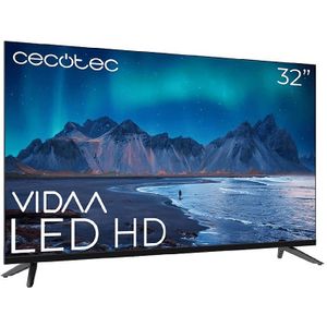 Cecotec Smart TV - LED TV van 32 Inch Resolutie HD - A5 Series ALH50032. Smart TV VIDAA, Dolby Audio Systeem, WiFi geïntegreerd, Hoofdtelefoonaansluiting, Chromecast, 3 HDMI en 2 USB