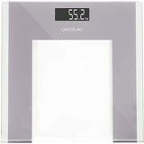 Cecotec Digitale badkamerweegschaal, Surface Precision Healthy, platform van gehard glas, 30 x 30 cm, omgekeerd LCD-display, maximale draagkracht 180 kg, extra plat ontwerp, incl. meetlint