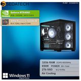 Sedatech - Advanced Gaming PC Maxi Vision - Desktop Computer - AMD Ryzen 5 7600X3D - 32Gb DDR5 - 2Tb SSD M.2 - Windows 11