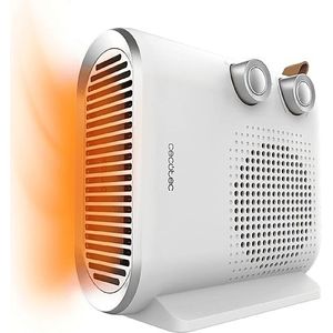 Cecotec Elektrische Kachel ReadyWarm 2050 Max Dual White, Ventilatorkachel 2000 W, 2 vermogensniveaus en 3 bedrijfsmodi, 20 m2