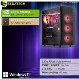 Sedatech - Advanced Gaming PC - Waterkoeling - AMD Ryzen 7 9800X3D - Geforce RTX4060 - 32Gb DDR5 - 2Tb SSD M.2 - Windows 11 - Desktop computer