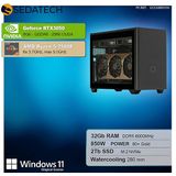 Sedatech - Gaming Mini-PC - Waterkoeling - AMD Ryzen 5 7500F - Geforce RTX3050 - 32Gb DDR5 - 2Tb SSD M.2 - Windows 11