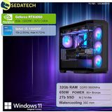 Sedatech - Expert Gaming PC - Waterkoeling - Intel i5-14400F - Geforce RTX4060 - 32Gb DDR5 - 2Tb SSD M.2 - Windows 11 - Desktop computer
