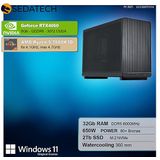 Sedatech Mini-PC Werkstation - Waterkoeling - AMD Ryzen 5 7600X3D - Geforce RTX4060 - 32Gb DDR5 - 2Tb SSD M.2 - Windows 11