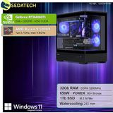 Sedatech - Advanced Gaming PC - Waterkoeling - AMD Ryzen 9 5900X - Geforce RTX4060Ti - 32Gb RAM - 1Tb SSD - Windows 11 - Desktop computer