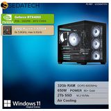 Sedatech - Advanced Gaming PC Maxi Vision - Desktop Computer - AMD Ryzen 7 9700X - Geforce RTX4060 - 32Gb DDR5 - 2Tb SSD M.2 - Windows 11
