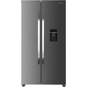 Fram Koelvriescombinatie met Waterdispenser Full No Frost - Amerikaanse Koelkast 439 Liter - LED-display met Touch-bediening - 5 Jaar Garantie - Antraciet