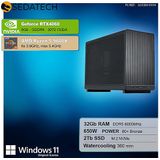 Sedatech Mini-PC Werkstation - Waterkoeling - Micro ATX - AMD Ryzen 5 9600X - Geforce RTX4060 - 32Gb DDR5 - 2Tb SSD M.2 - Windows 11
