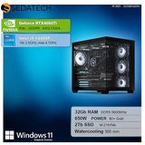 Sedatech - Pro Gaming PC - Waterkoeling - Intel i5-14400F 10x 2.5GHz - Geforce RTX4060Ti - 32Gb DDR5 - 2Tb SSD M.2 - Windows 11