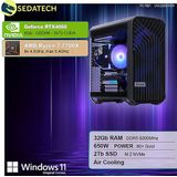 Sedatech - Werkstation Compact ATX - Desktop Computer - AMD Ryzen 7 7700X - Geforce RTX4060 - 32Gb DDR5 - 2Tb SSD M.2 - Windows 11