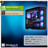 Sedatech - Advanced Gaming PC - Waterkoeling - AMD Ryzen 7 9700X - Geforce RTX4060 - 32Gb DDR5 - 2Tb SSD M.2 - Windows 11 - Desktop computer