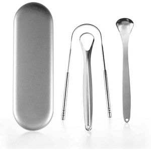 Tongschraper RVS 3-pack