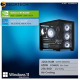 Sedatech - Pro Gaming PC Maxi Vision - Desktop Computer - Intel i5-14400F - Geforce RTX3050 - 32Gb DDR5 - 2Tb SSD M.2 - Windows 11
