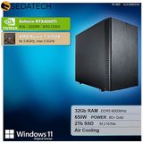 Sedatech Mini-PC Werkstation ITX - AMD Ryzen 7 9700X 8x 3.8GHz - Geforce RTX4060Ti - 32Gb DDR5 - 2Tb SSD M.2 - Windows 11 - Desktop computer