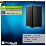 Sedatech - Silent Gaming PC - AMD Ryzen 9 9950X3D - Geforce RTX5070 - 32Gb DDR5 - 2Tb SSD M.2 - Windows 11 - Desktop computer