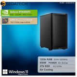 Sedatech - Silent Gaming PC - Desktop Computer - AMD Ryzen 9 5900X - Geforce RTX4060Ti - 32Gb RAM - 2Tb SSD M.2 - Windows 11