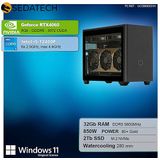 Sedatech Gaming Mini-PC - Waterkoeling - Intel i5-12400F - Geforce RTX4060 - 32Gb DDR5 - 2Tb SSD M.2 - Windows 11 - Desktop computer