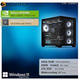 Sedatech - Pro Gaming PC - Waterkoeling - AMD Ryzen 9 9900X - Geforce RTX5080 - 64Gb DDR5 - 2Tb SSD M.2 - Windows 11 - Desktop computer