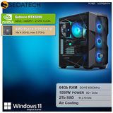 Sedatech - Pro Gaming PC - Desktop Computer - AMD Ryzen 9 9950X3D - 64GB DDR5 - 2TB SSD M.2 - Wi-Fi - Bluetooth - Windows 11