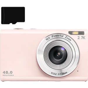 Digitale camera 48MP 2,7K FHD 16x digitale zoom, webcam, autofocus