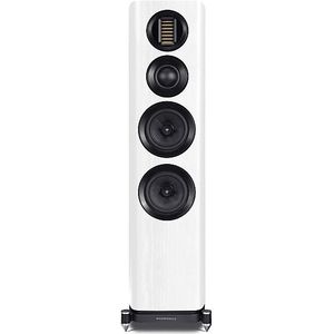 Wharfedale EVO 4.3 - Compacte vloerstaande luidspreker - Krachtige basweergave - AMT tweeter – Wit (per paar - 2 stuks)